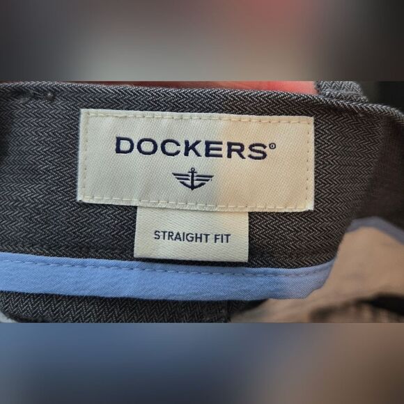 Men's Gray Straight Fit Dockers Pants Chevron Size 36 x 32 - Picture 5 of 8